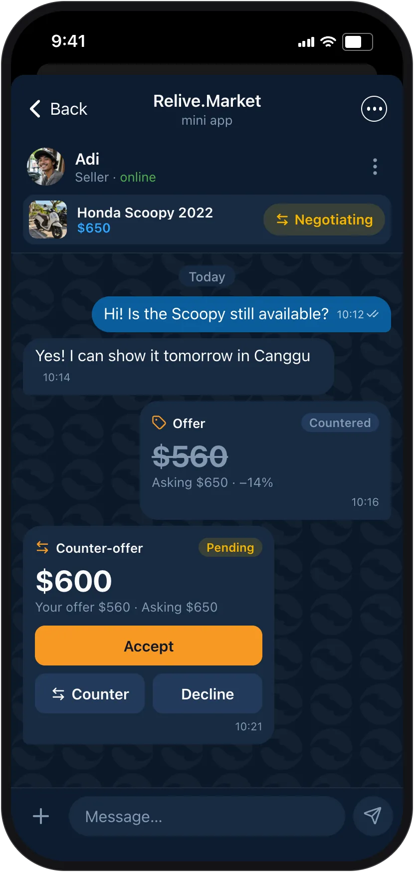 Haggle without the friction